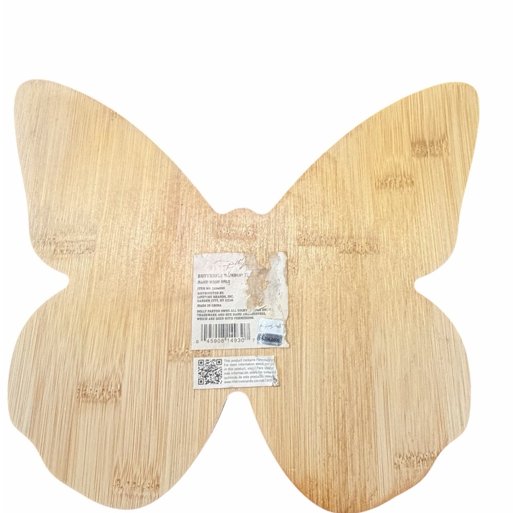 Dolly Parton Butterfly Bamboo Tray - Picture 3 of 6